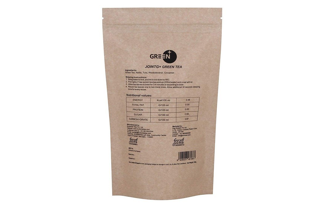 Green + Jiont G+ (Green Tea, Nettle, Tulsi, Rhododendron, Cinnamon)   Pack  100 grams